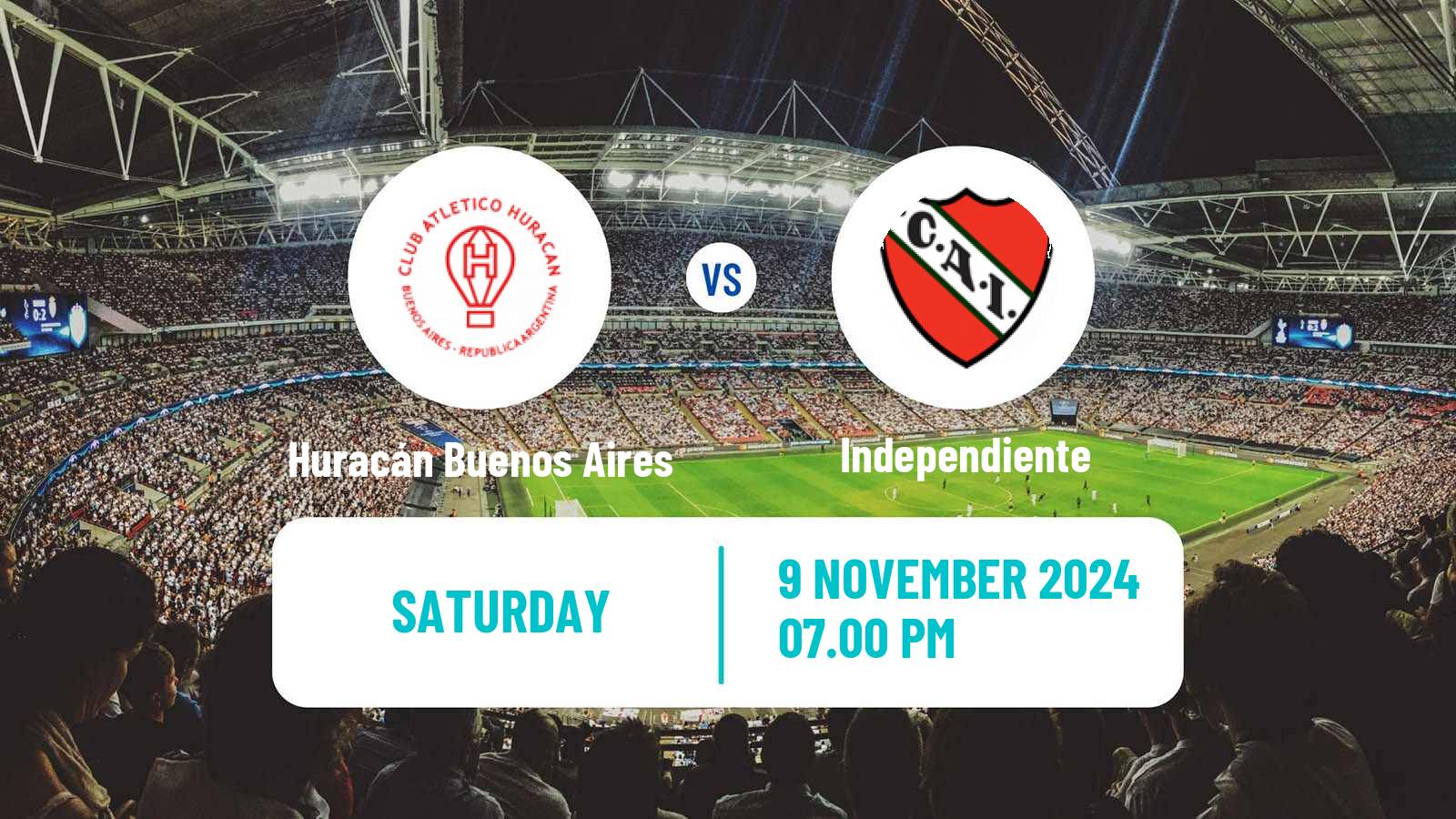 Soccer Argentinian Liga Profesional Huracán Buenos Aires - Independiente