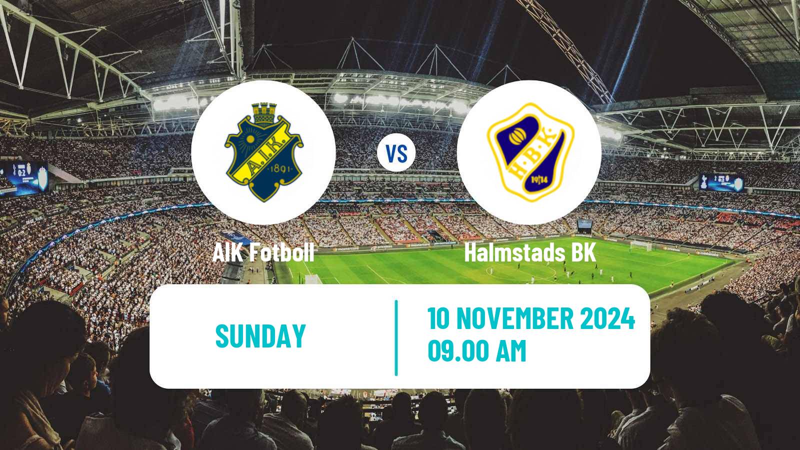 Soccer Swedish Allsvenskan AIK - Halmstad