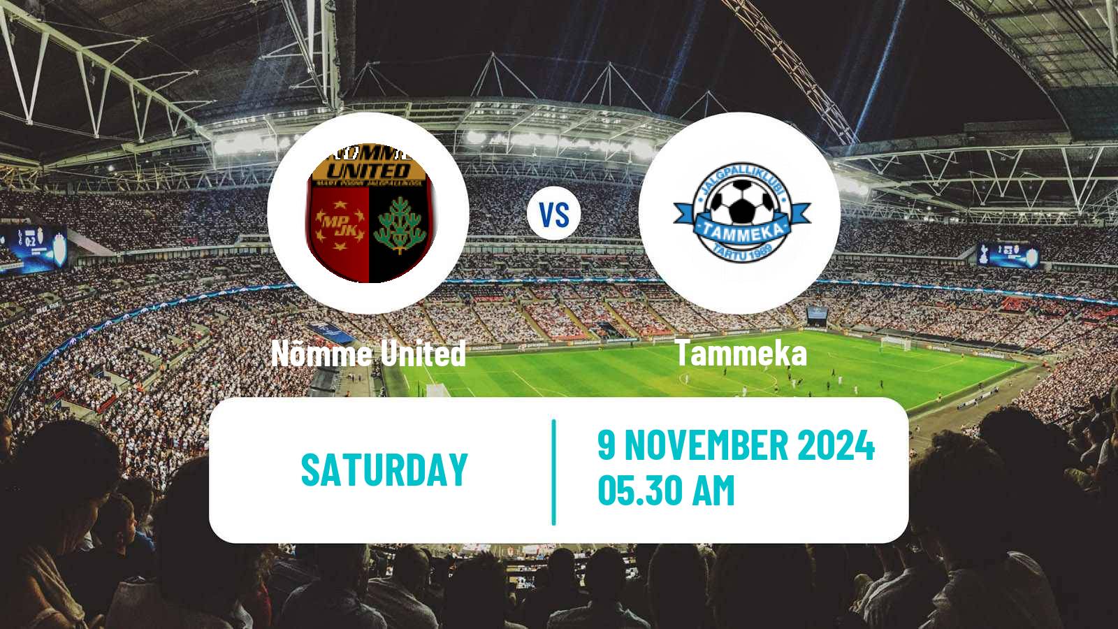 Soccer Estonian Meistriliiga Nõmme United - Tammeka