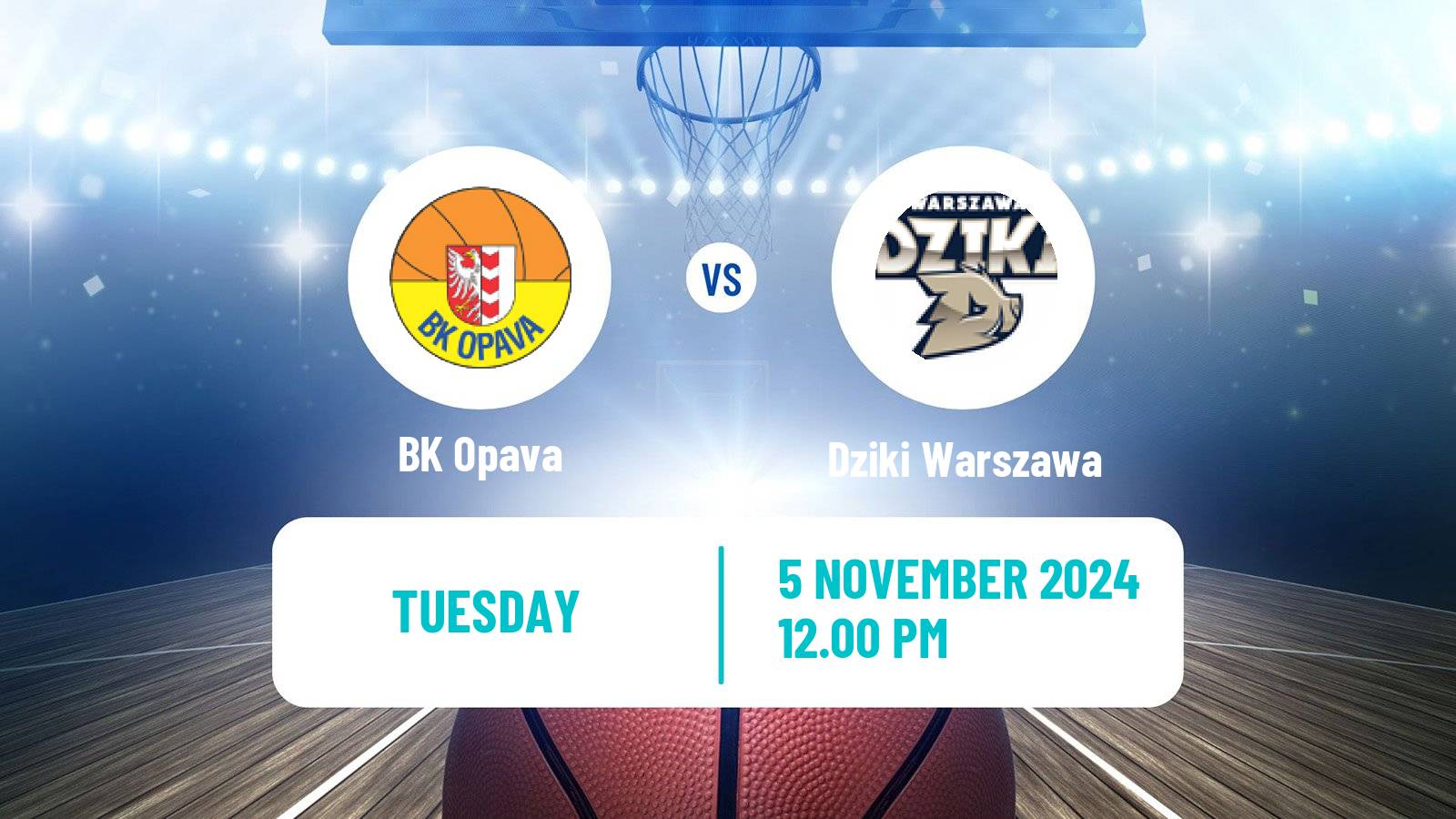 Basketball ENBL Opava - Dziki Warszawa