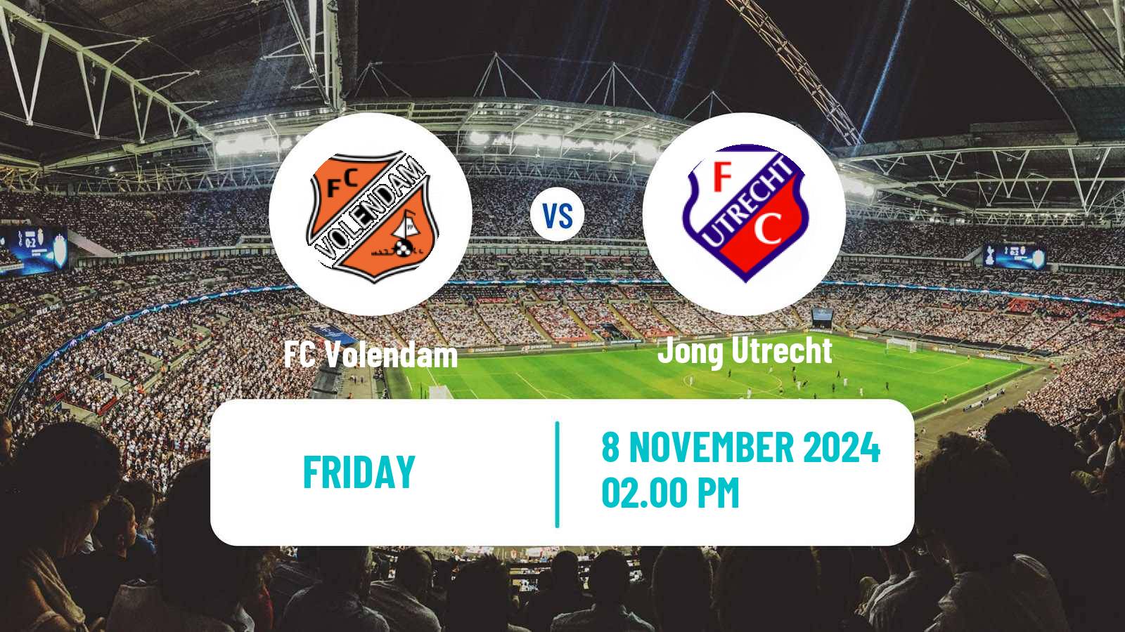 Soccer Dutch Eerste Divisie Volendam - Jong Utrecht