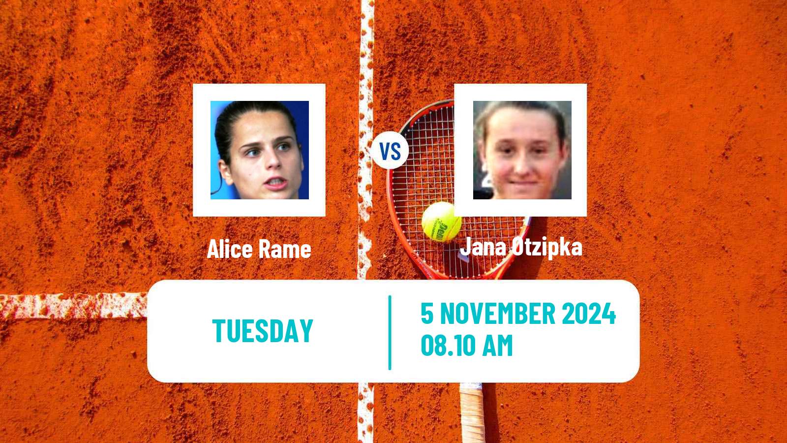 Tennis ITF W35 Villeneuve D Ascq Women Alice Rame - Jana Otzipka