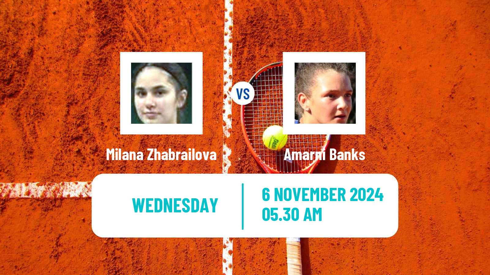 Tennis ITF W75 Petange Women Milana Zhabrailova - Amarni Banks