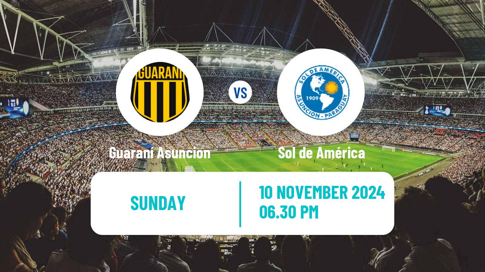 Soccer Paraguayan Primera Division Guaraní Asuncion - Sol de América