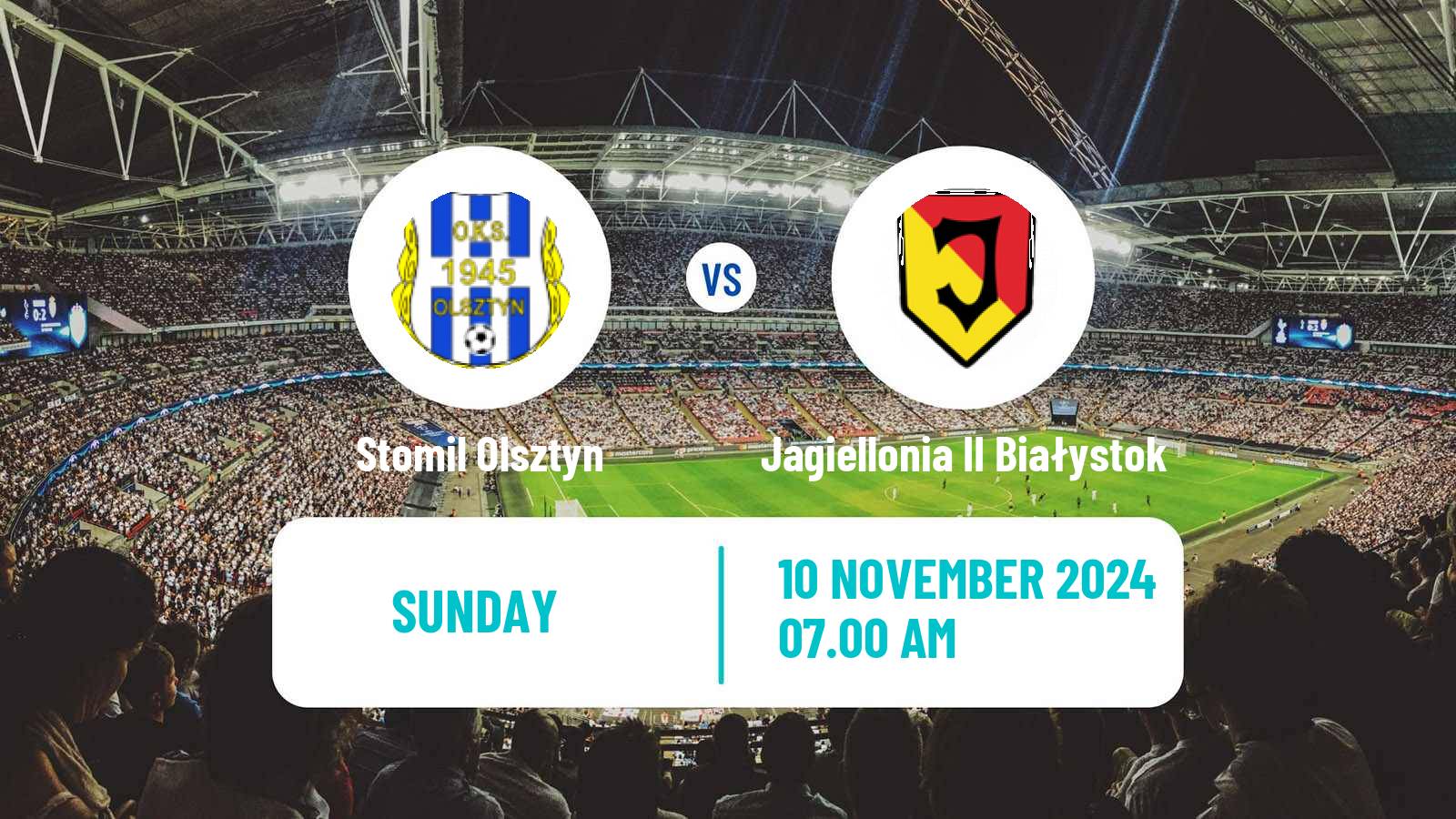 Soccer Polish Division 3 - Group I Stomil Olsztyn - Jagiellonia II Białystok