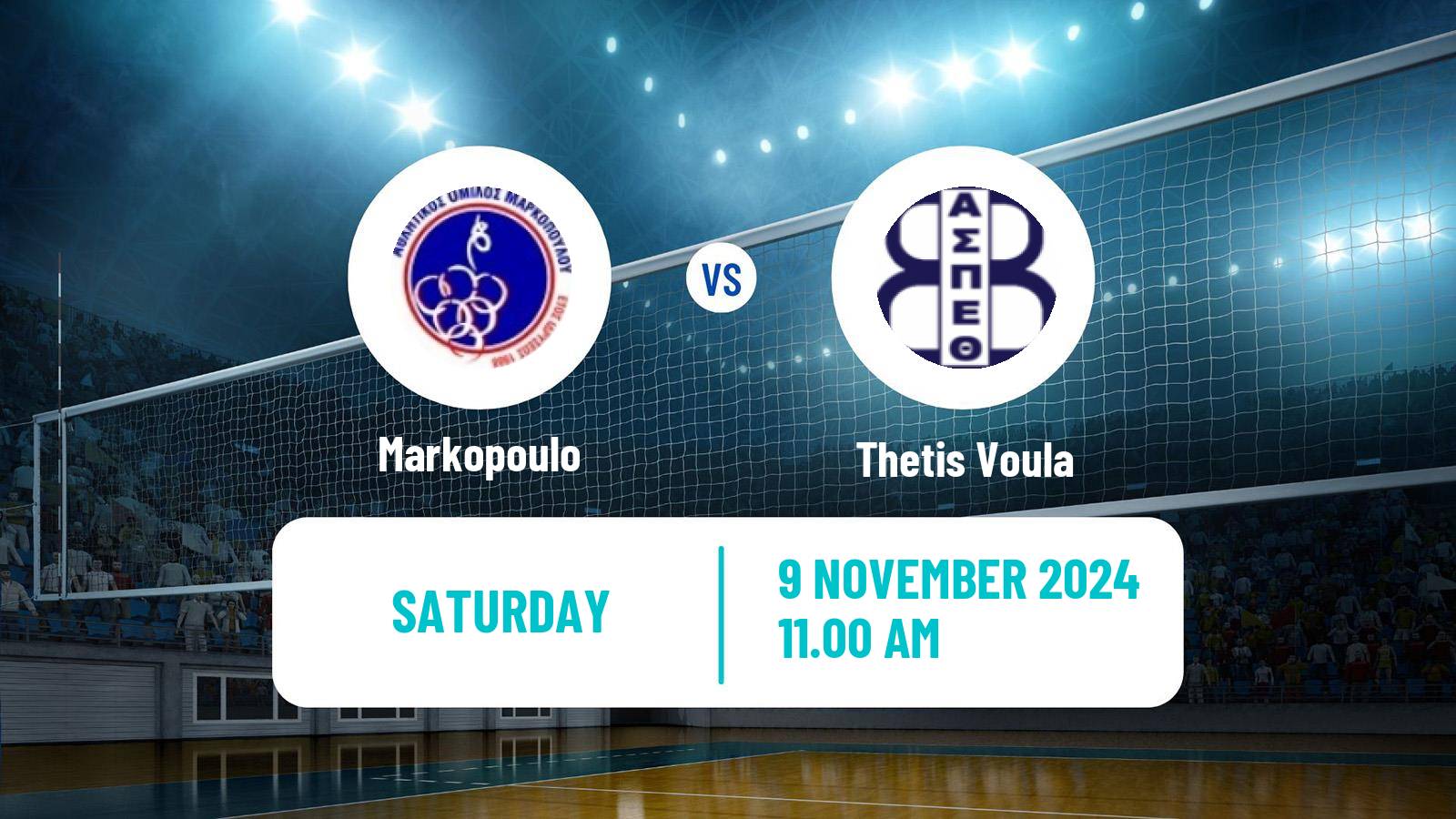 Volleyball Greek A1 Volleyball Women Markopoulo - Thetis Voula