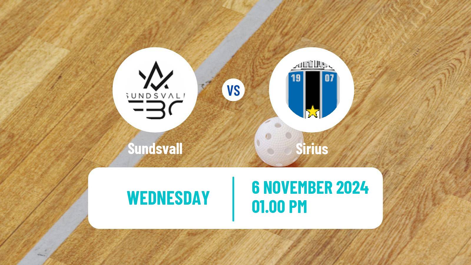 Floorball Swedish Allsvenskan Floorball Sundsvall - Sirius