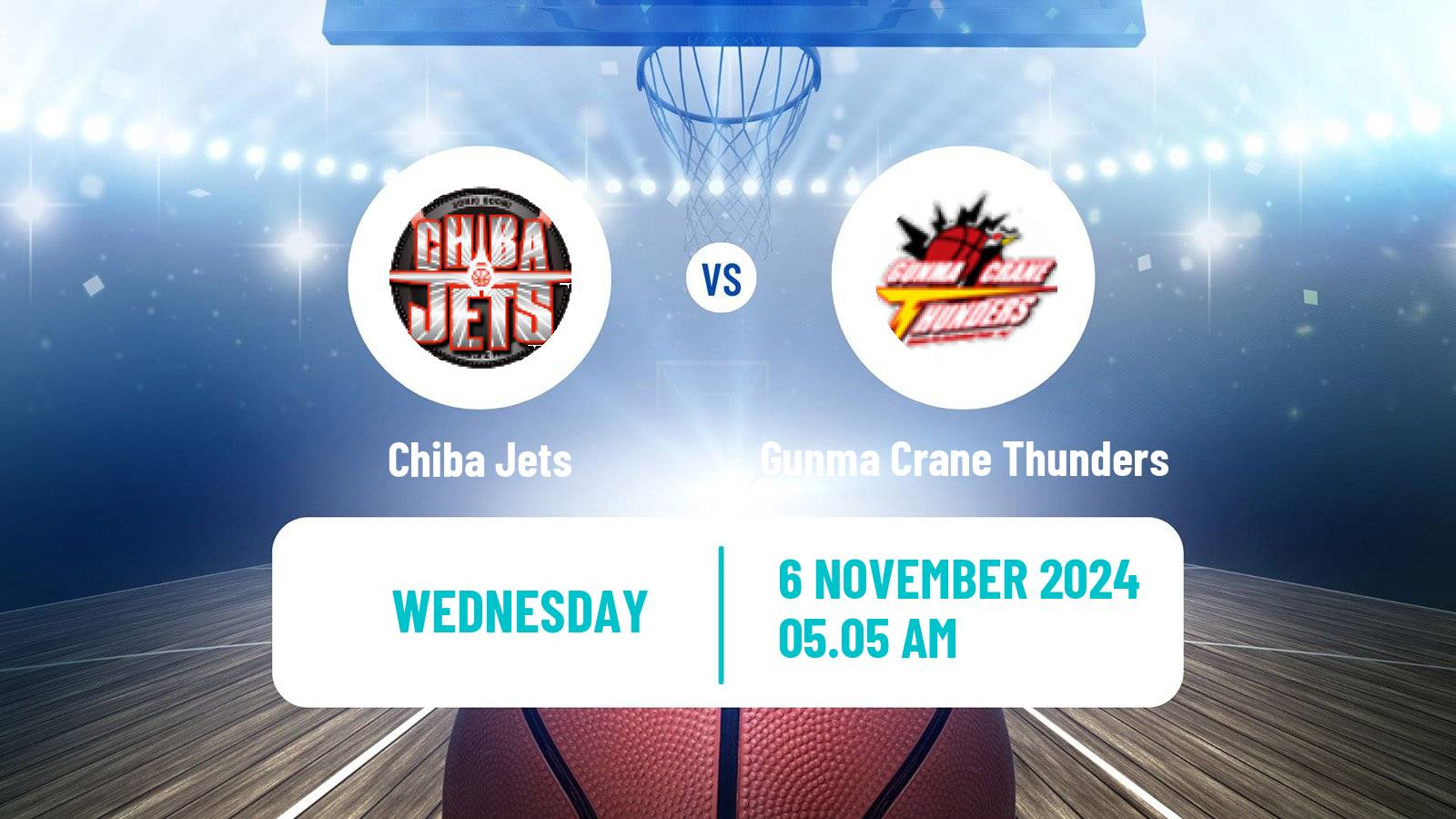 Basketball BJ League Chiba Jets - Gunma Crane Thunders