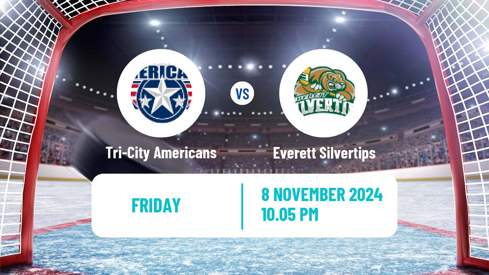 Hockey WHL Tri-City Americans - Everett Silvertips