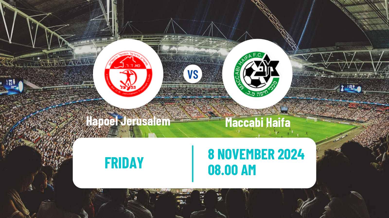 Soccer Israeli Ligat haAl Hapoel Jerusalem - Maccabi Haifa