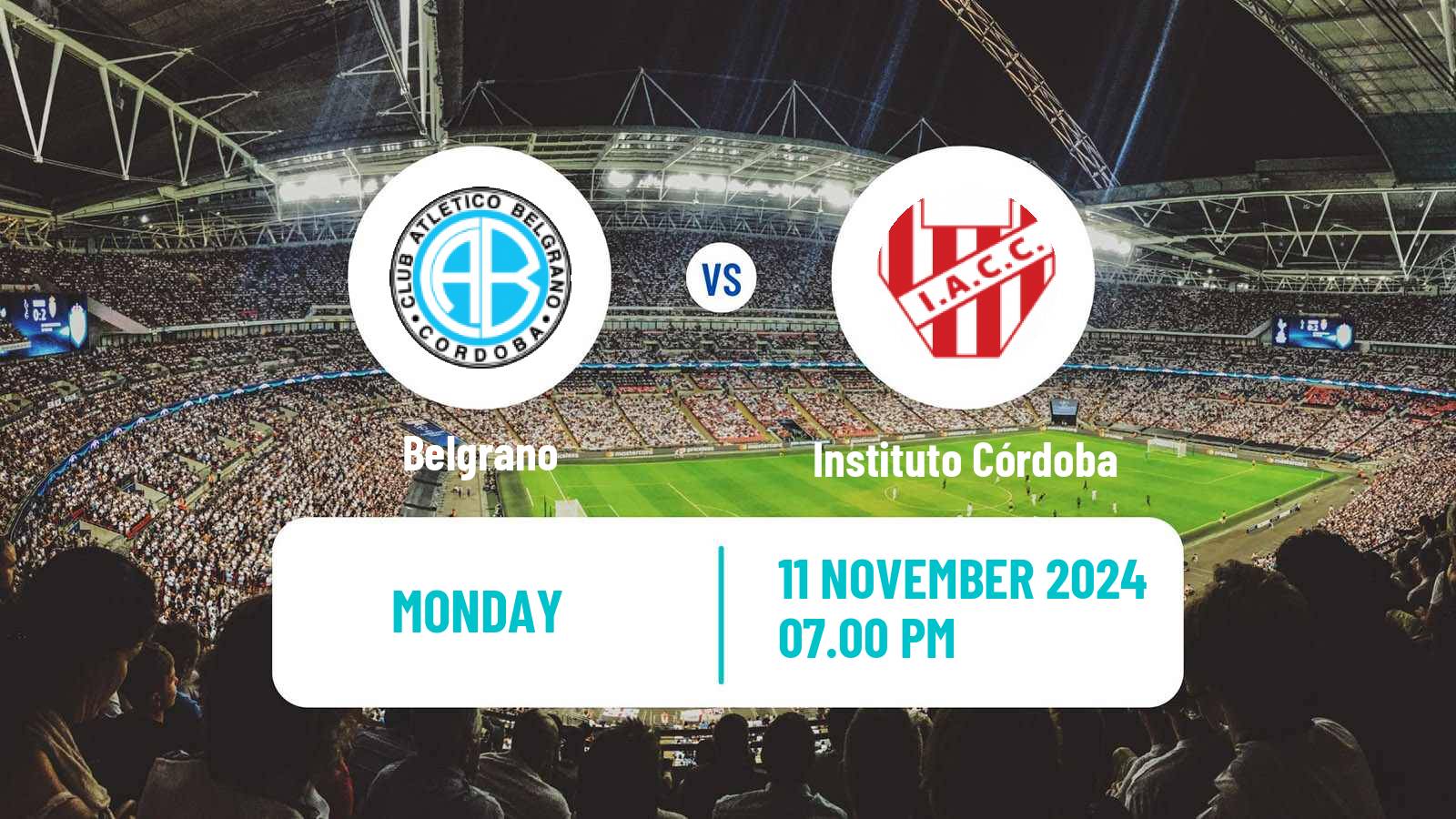 Soccer Argentinian Liga Profesional Belgrano - Instituto Córdoba