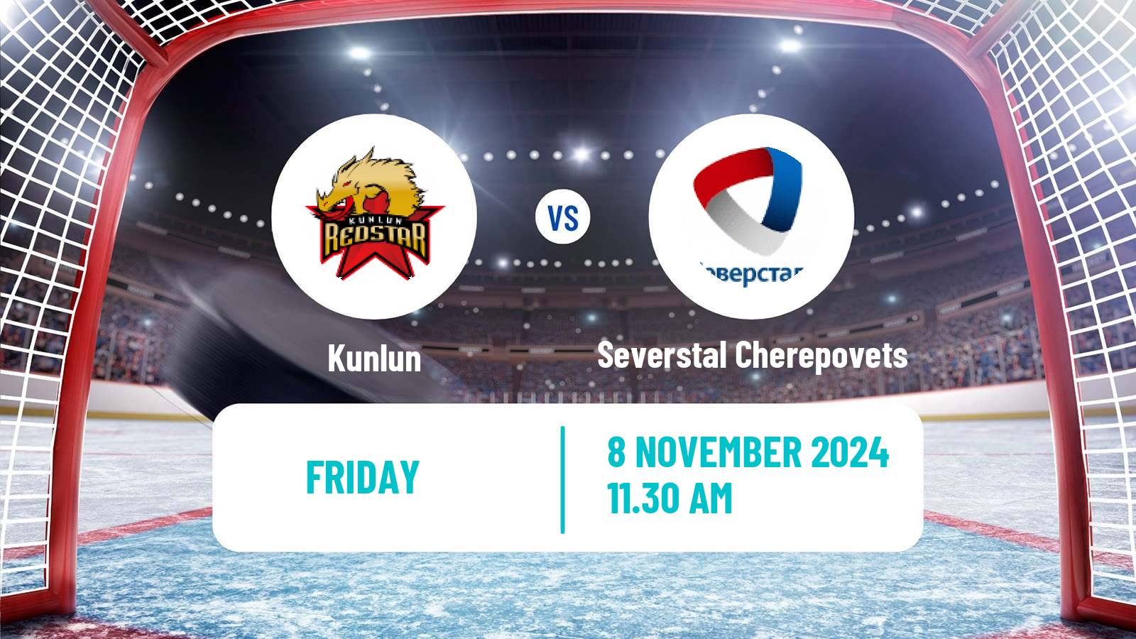 Hockey KHL Kunlun - Severstal Cherepovets