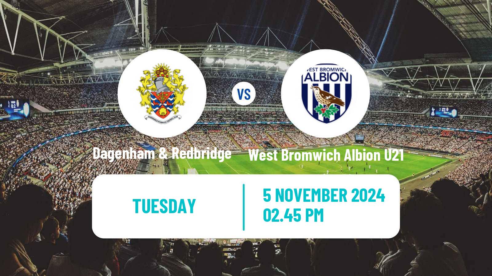 Soccer English National League Cup Dagenham & Redbridge - West Bromwich Albion U21