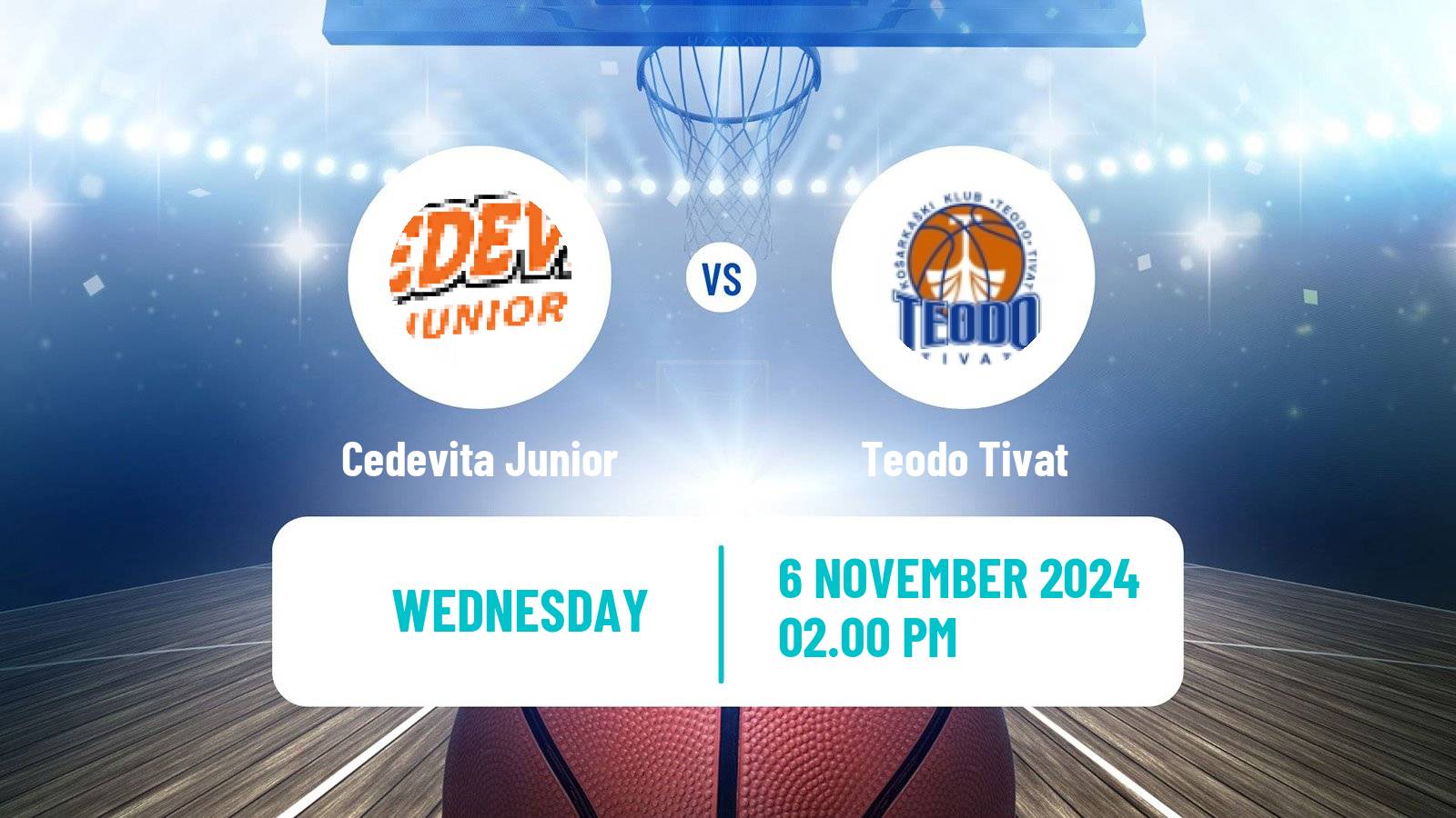 Basketball Adriatic League 2 Cedevita Junior - Teodo Tivat