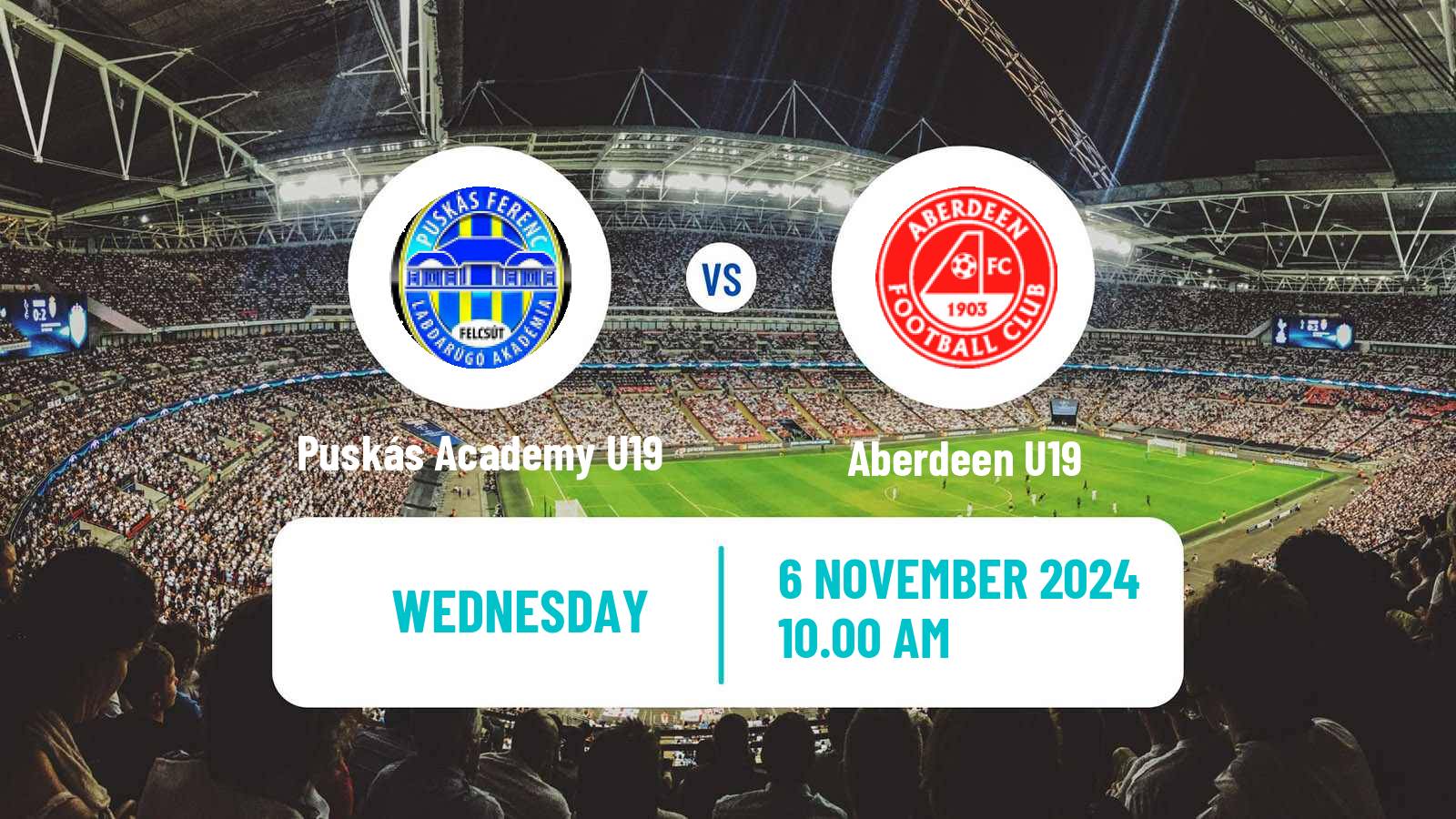 Soccer UEFA Youth League Puskás Academy U19 - Aberdeen U19