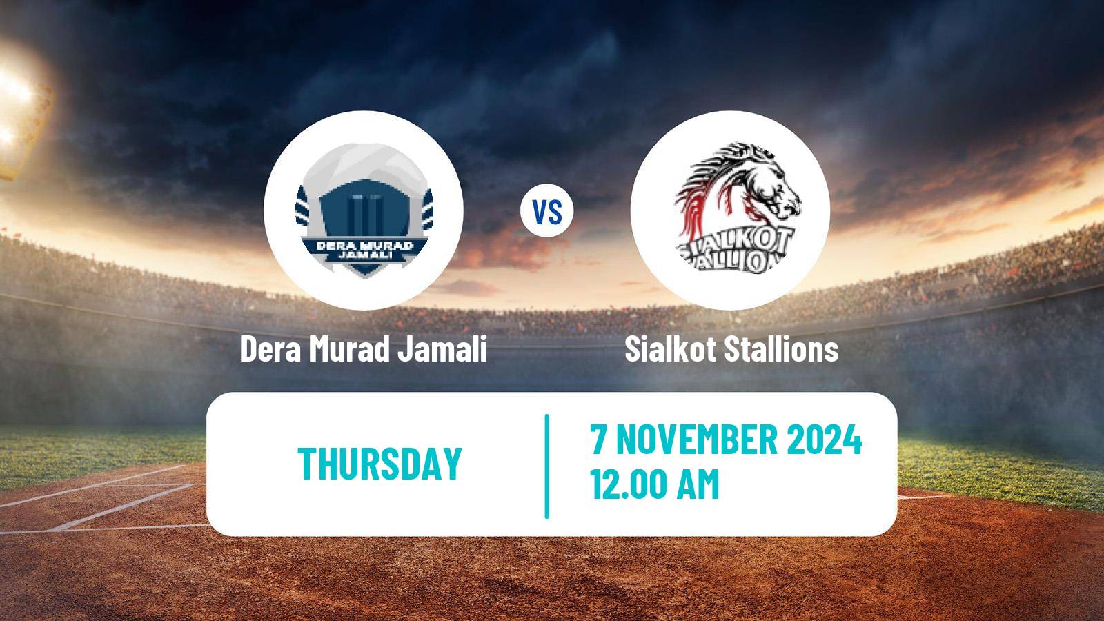 Cricket Pakistan Quaid-e-Azam Trophy Dera Murad Jamali - Sialkot Stallions