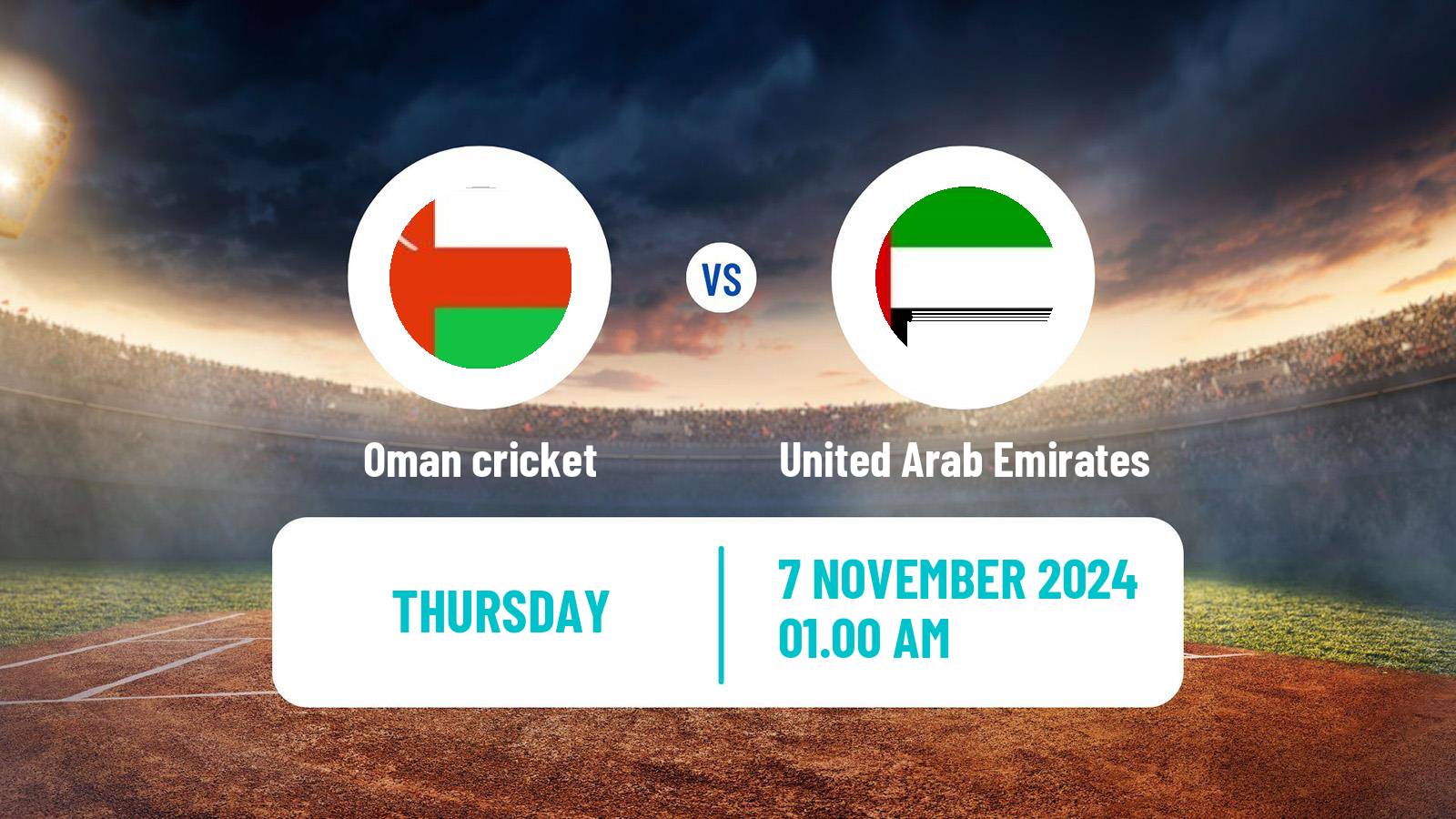 Cricket ICC Cricket World Cup League 2 Oman - United Arab Emirates