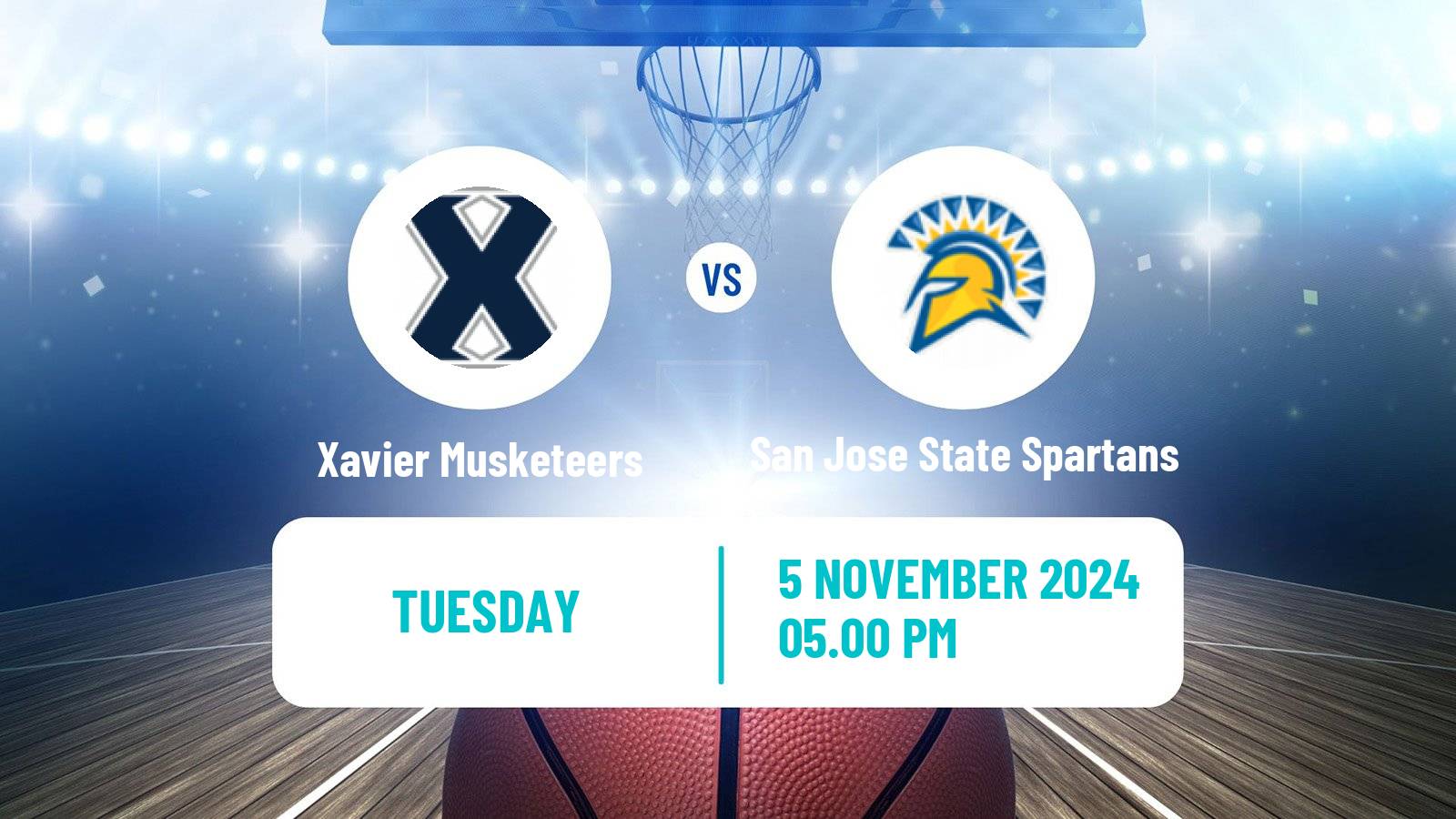 Basketball NCAA College Basketball Women Xavier Musketeers - San Jose State Spartans