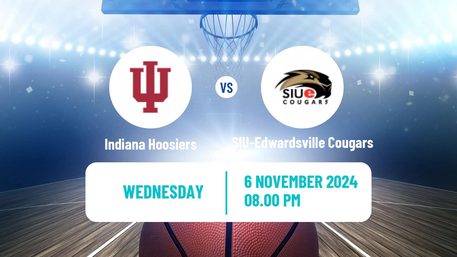 Basketball NCAA College Basketball Indiana Hoosiers - SIU-Edwardsville Cougars