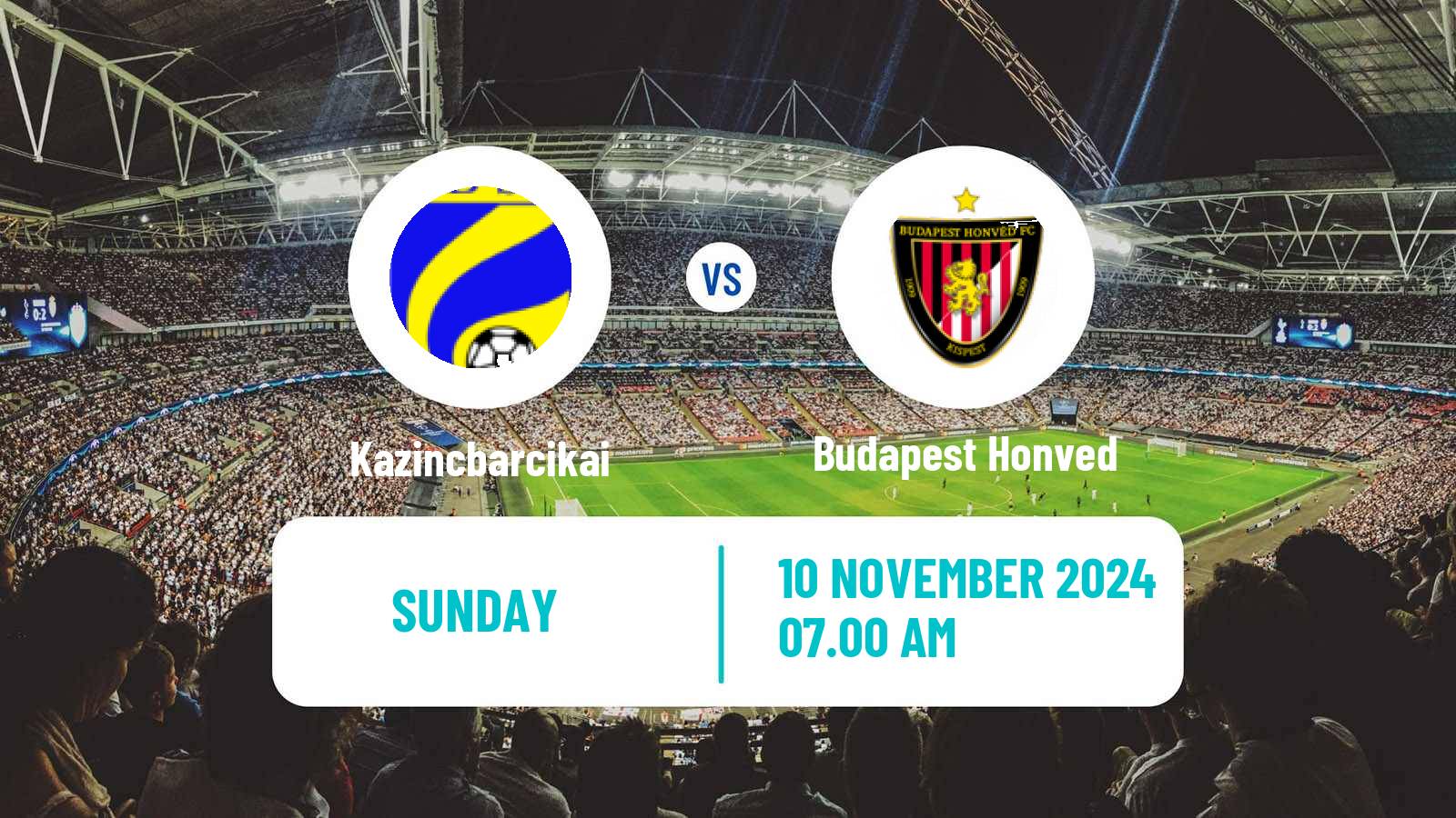 Soccer Hungarian NB II Kazincbarcikai - Budapest Honved