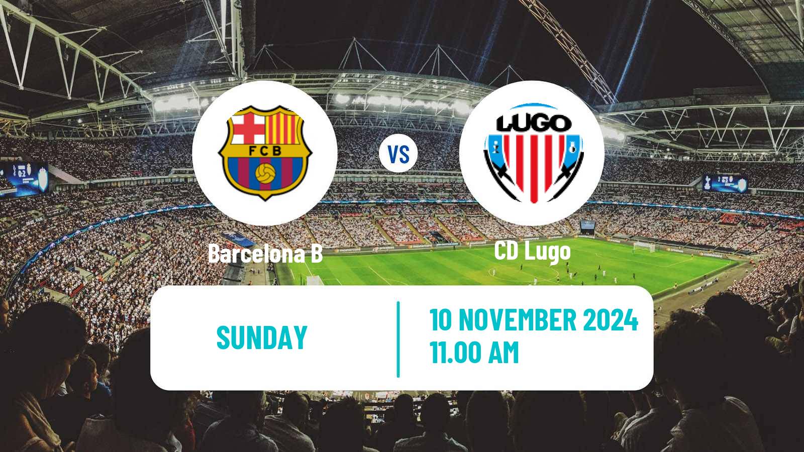 Soccer Spanish Primera RFEF Group 1 Barcelona B - Lugo