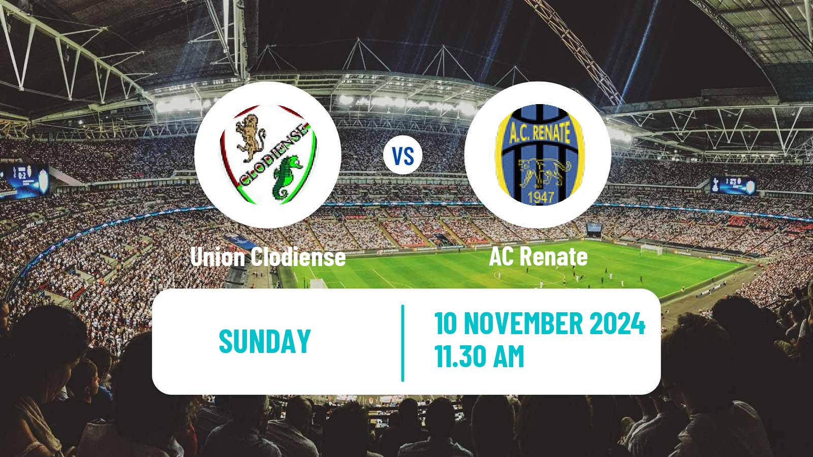 Soccer Italian Serie C Group A Union Clodiense - Renate