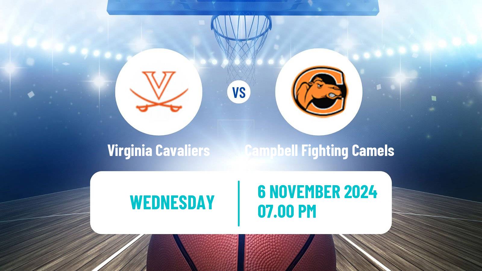 Basketball NCAA College Basketball Virginia Cavaliers - Campbell Fighting Camels