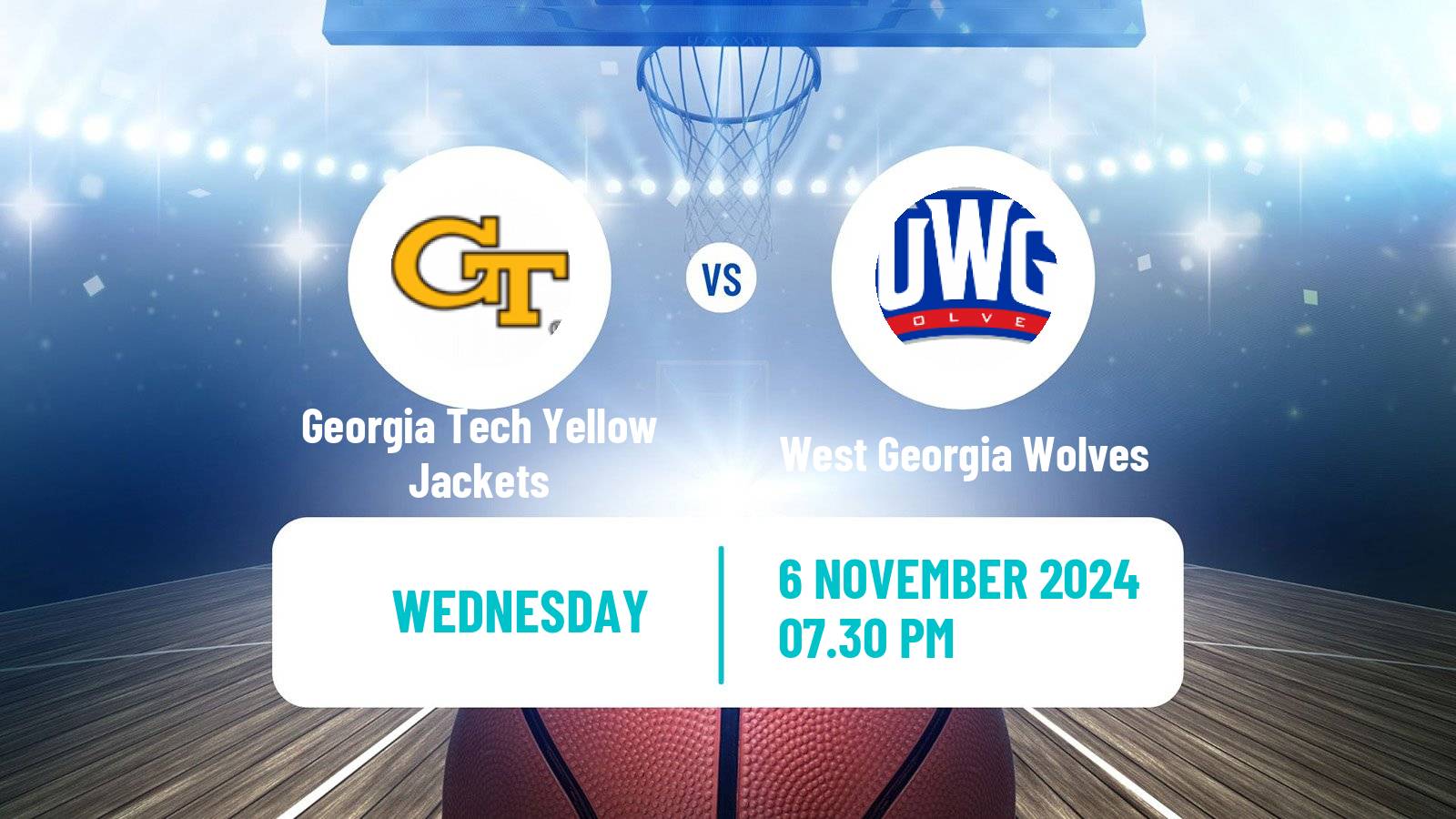 Basketball NCAA College Basketball Georgia Tech Yellow Jackets - West Georgia Wolves