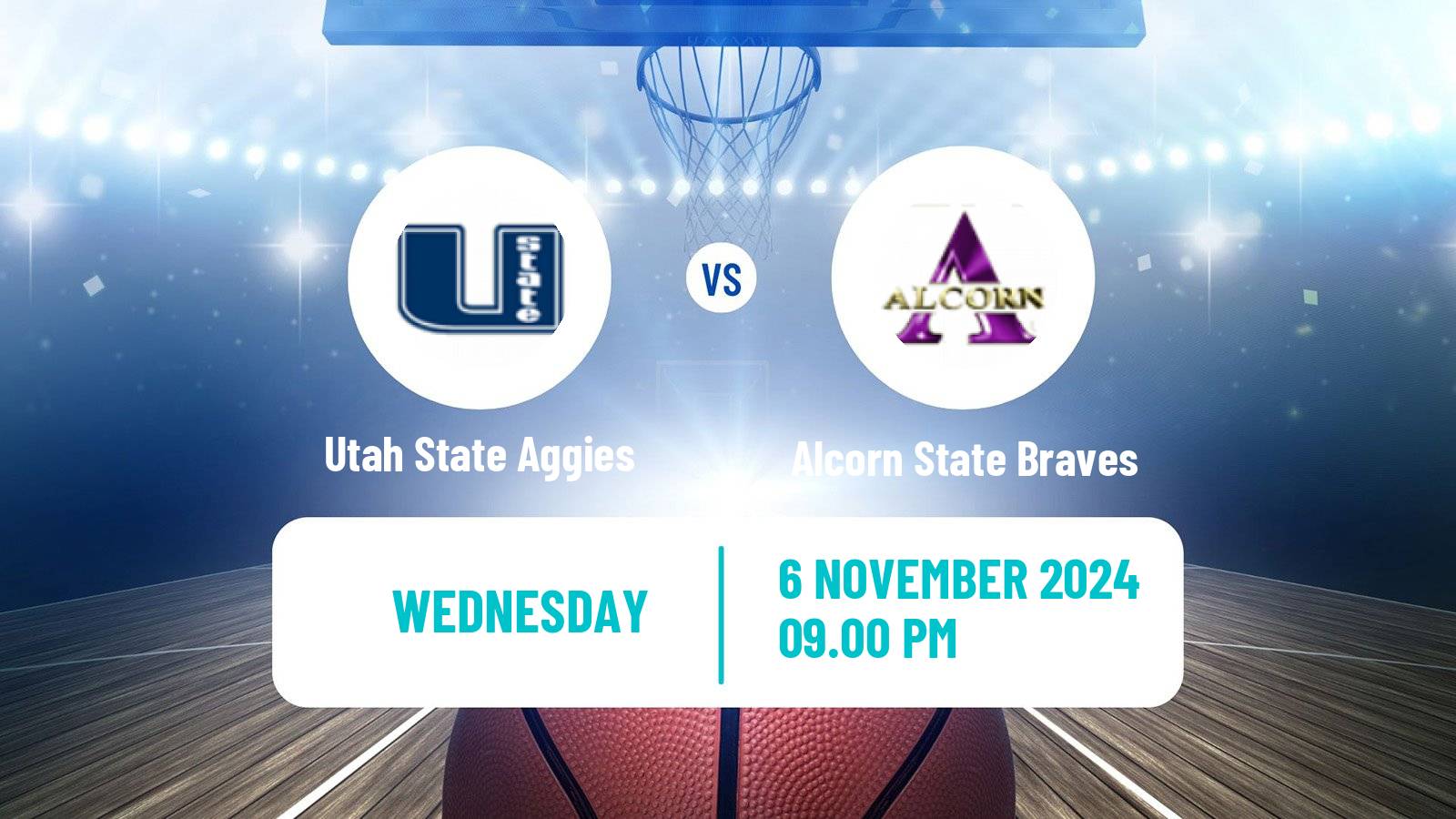 Basketball NCAA College Basketball Utah State Aggies - Alcorn State Braves