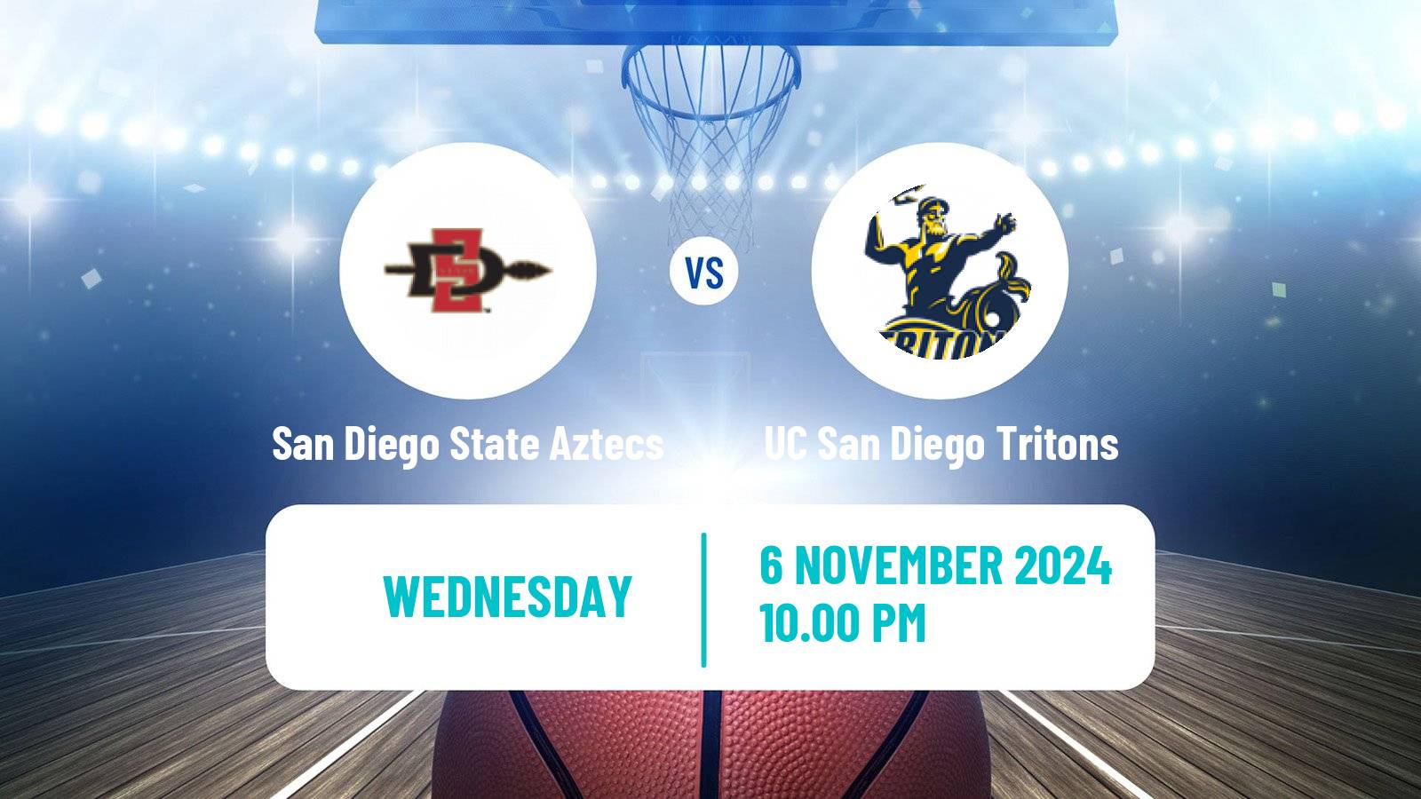 Basketball NCAA College Basketball San Diego State Aztecs - UC San Diego Tritons