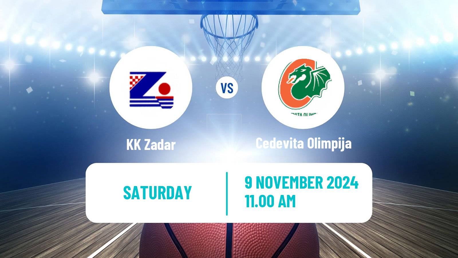 Basketball Adriatic League KK Zadar - Cedevita Olimpija