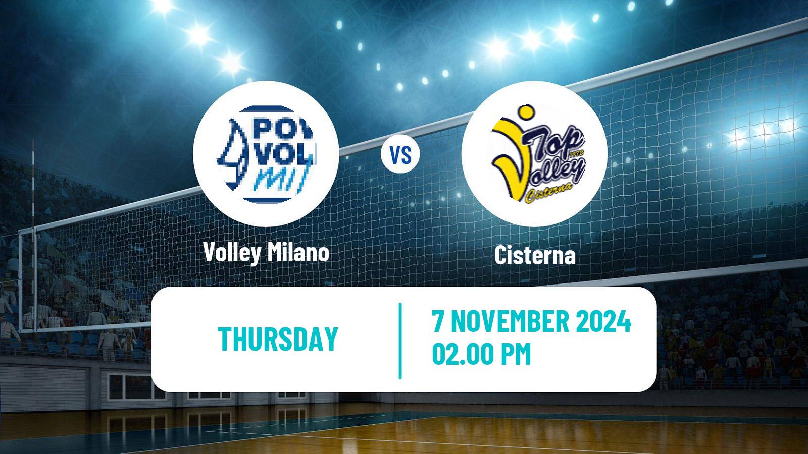 Volleyball Italian SuperLega Volleyball Volley Milano - Cisterna