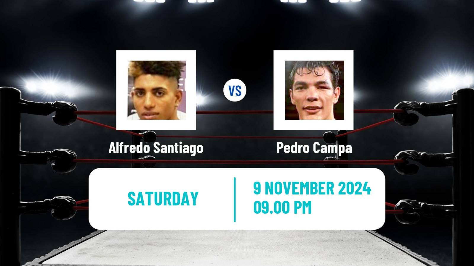 Boxing Super Lightweight WBO Nabo Title Men Alfredo Santiago - Pedro Campa