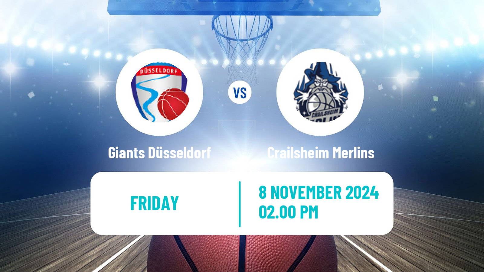 Basketball German Pro A Basketball Giants Düsseldorf - Crailsheim Merlins