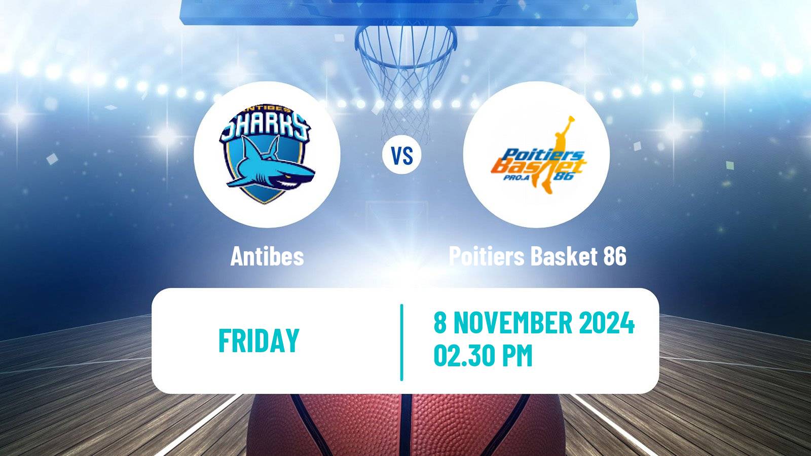 Basketball French LNB Pro B Antibes - Poitiers Basket 86