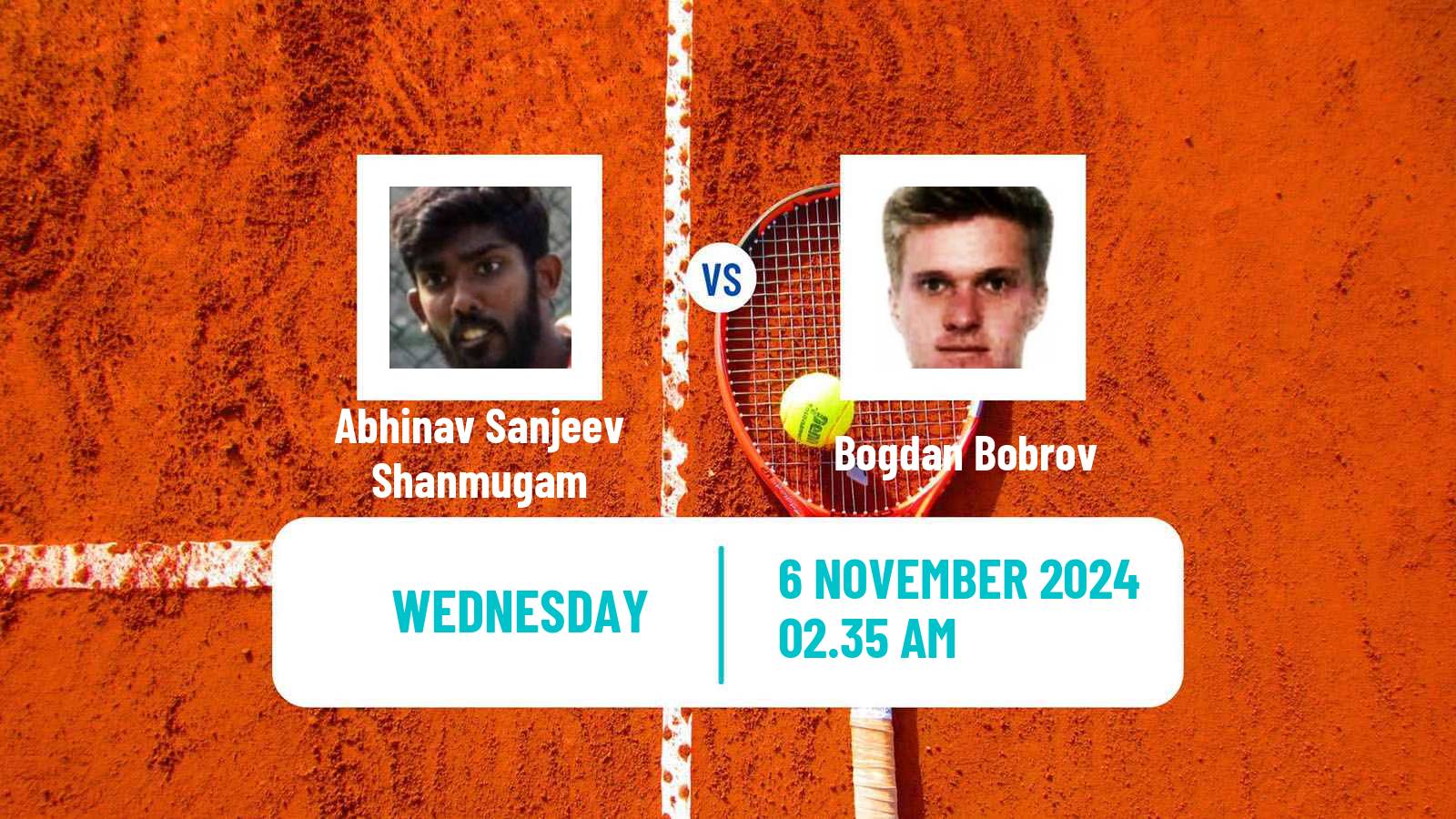 Tennis ITF M25 Bhubaneswar Men Abhinav Sanjeev Shanmugam - Bogdan Bobrov