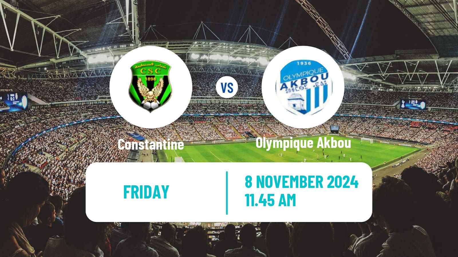 Soccer Algerian Ligue 1 Constantine - Olympique Akbou