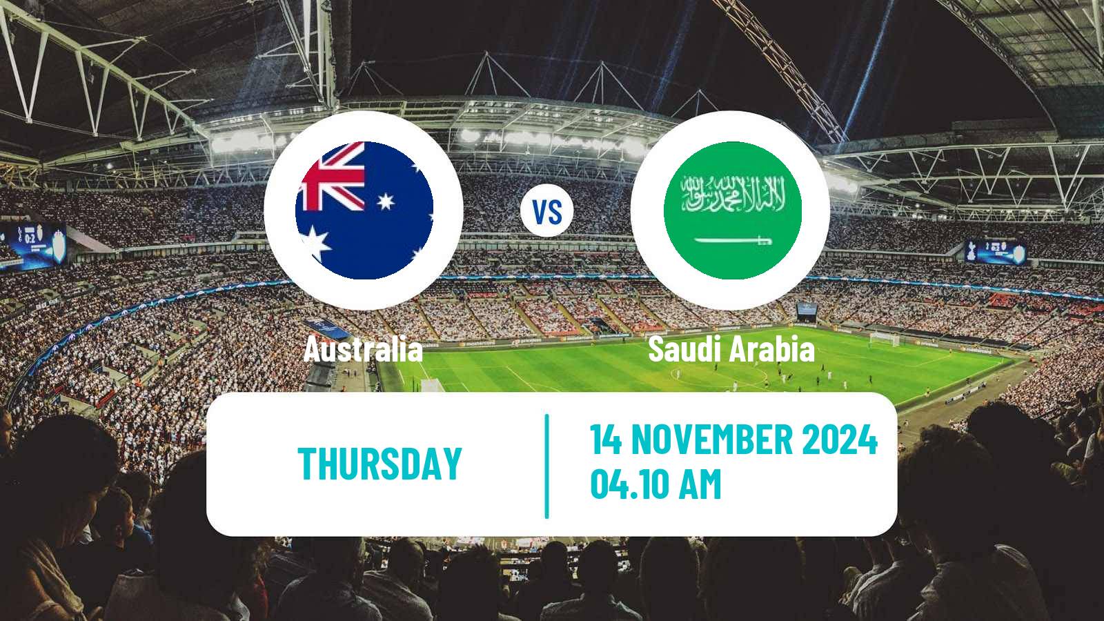 Soccer FIFA World Cup Australia - Saudi Arabia