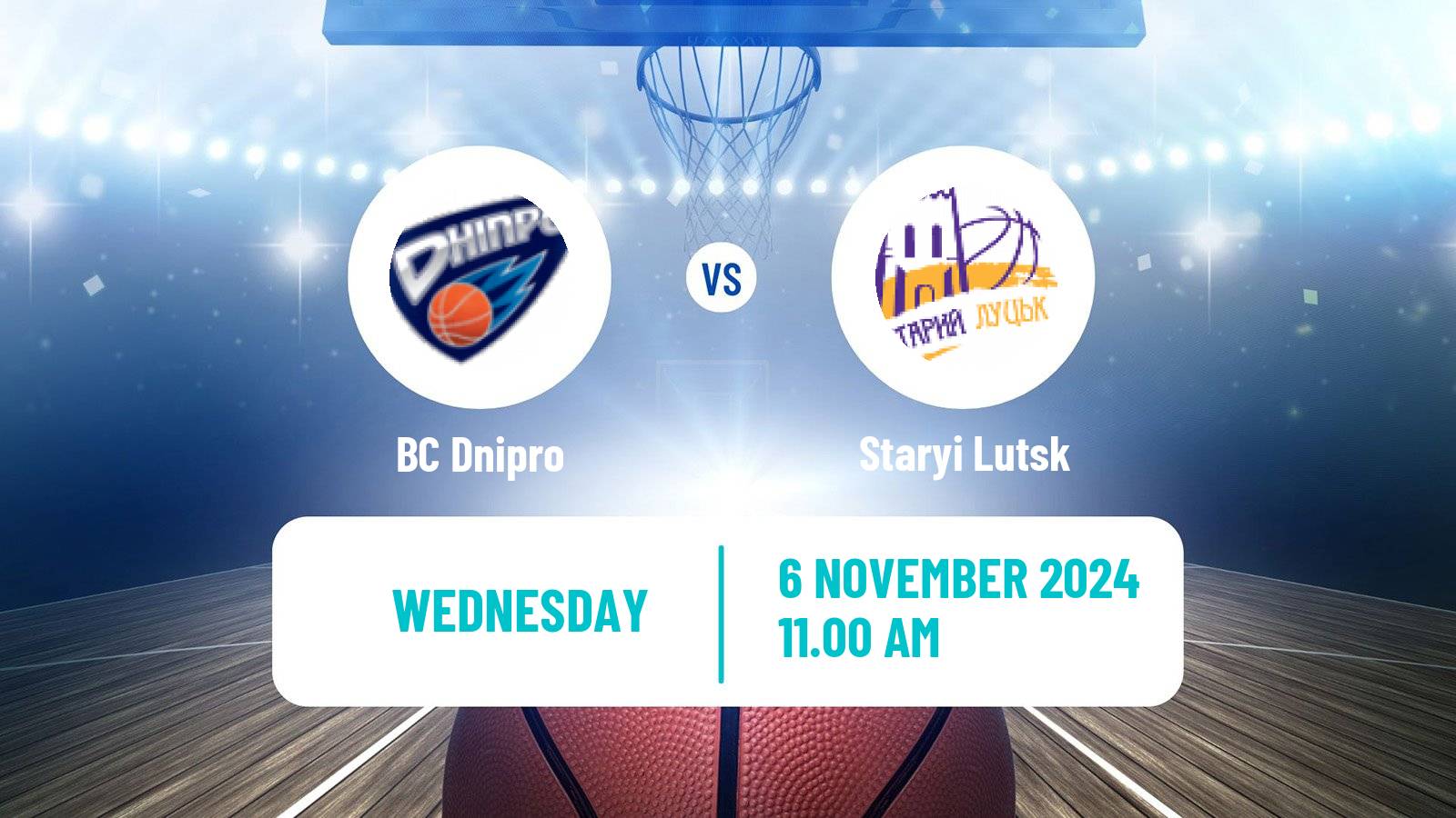 Basketball Ukrainian FBU Super League Dnipro - Staryi Lutsk