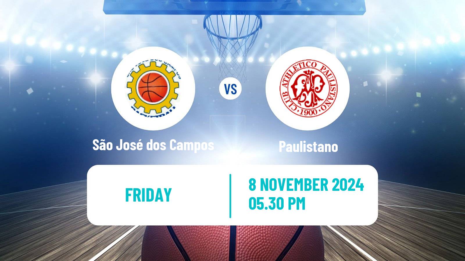 Basketball Brazilian NBB São José dos Campos - Paulistano