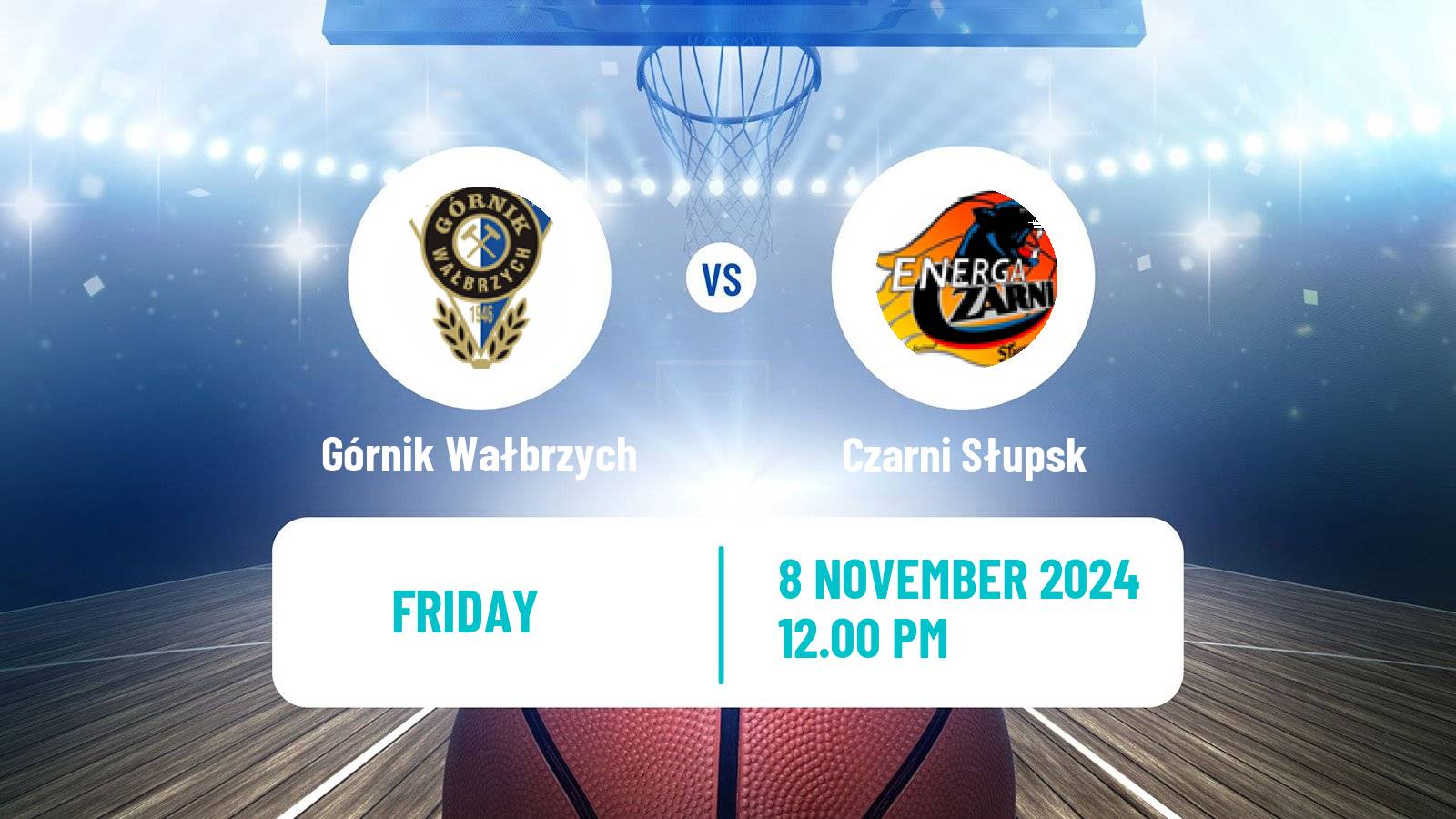 Basketball Polish Basket Liga Górnik Wałbrzych - Czarni Słupsk