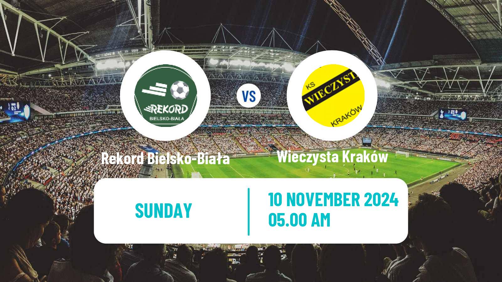 Soccer Polish Division 2 Rekord Bielsko-Biała - Wieczysta Kraków