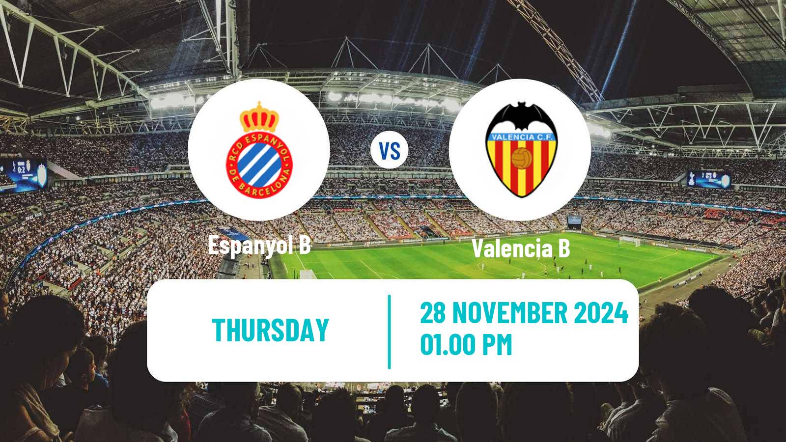 Soccer Spanish Segunda RFEF - Group 3 Espanyol B - Valencia B