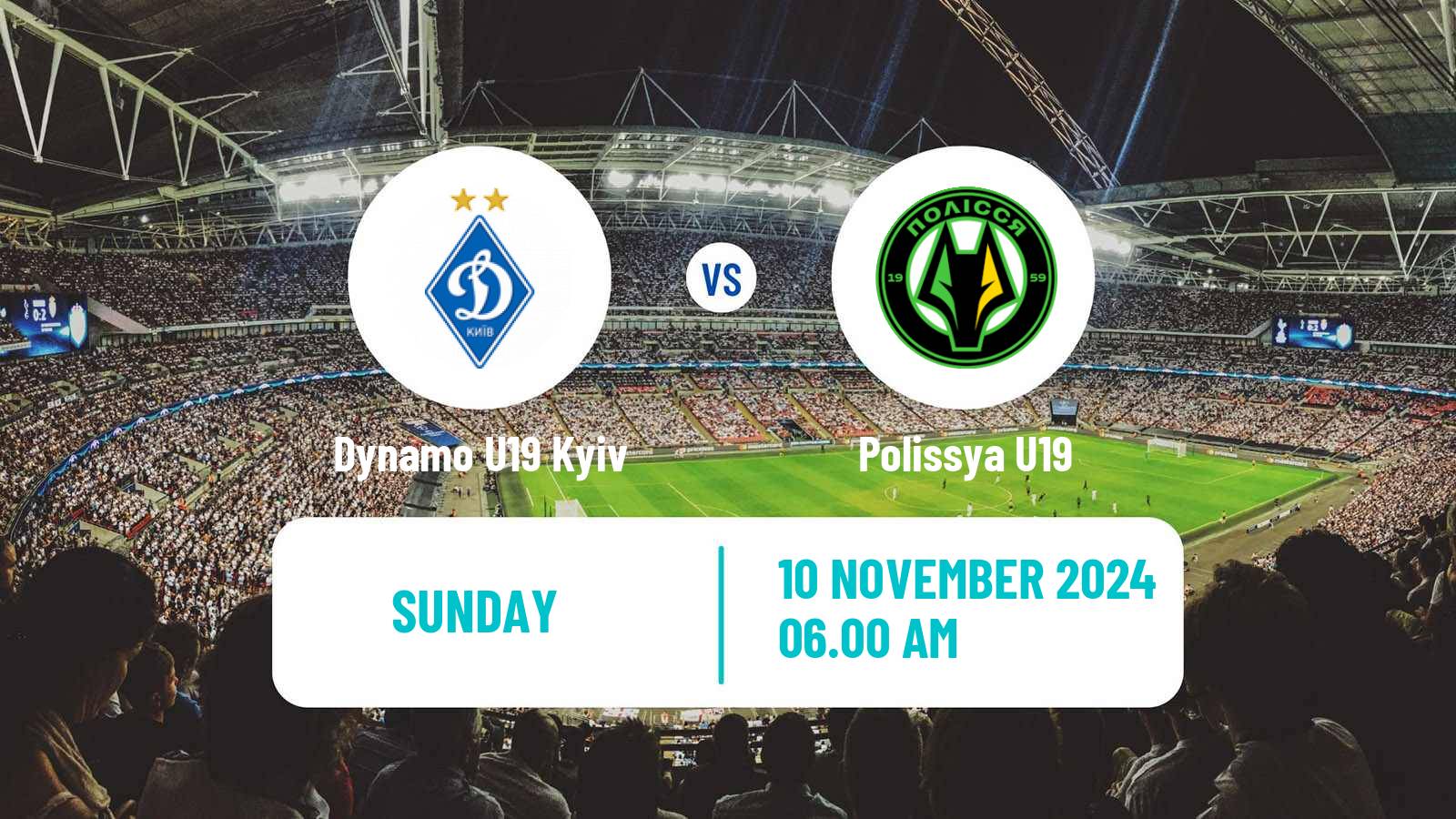 Soccer Ukrainian U19 League Dynamo U19 Kyiv - Polissya U19