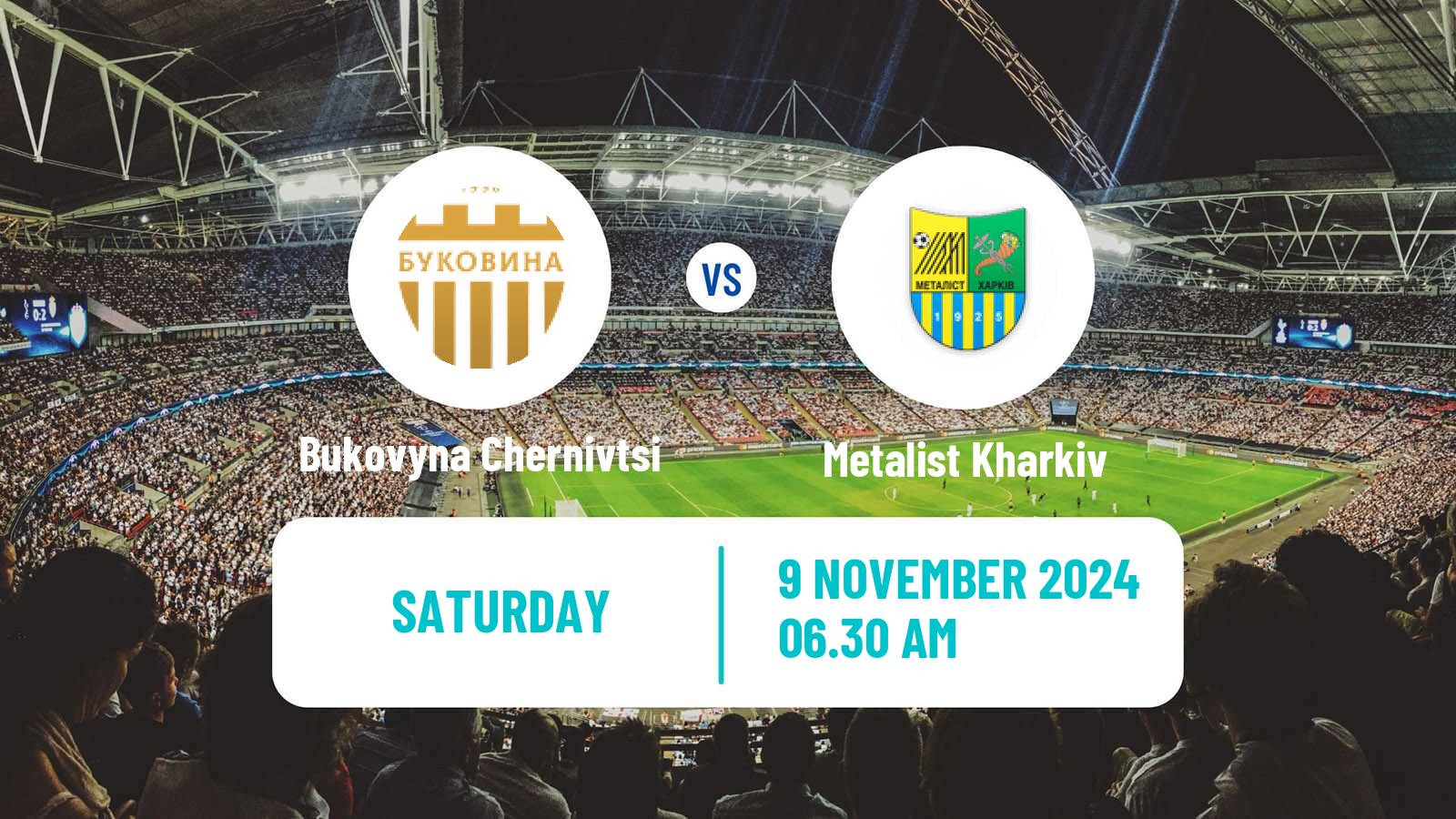 Soccer Ukrainian Persha Liga Bukovyna Chernivtsi - Metalist Kharkiv