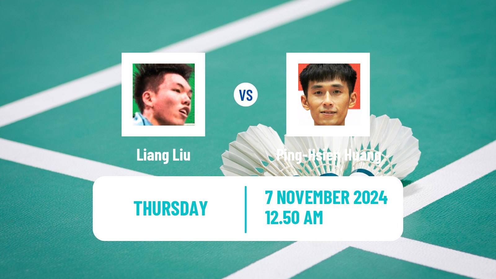 Badminton BWF World Tour Korea Masters Men Liang Liu - Ping-Hsien Huang