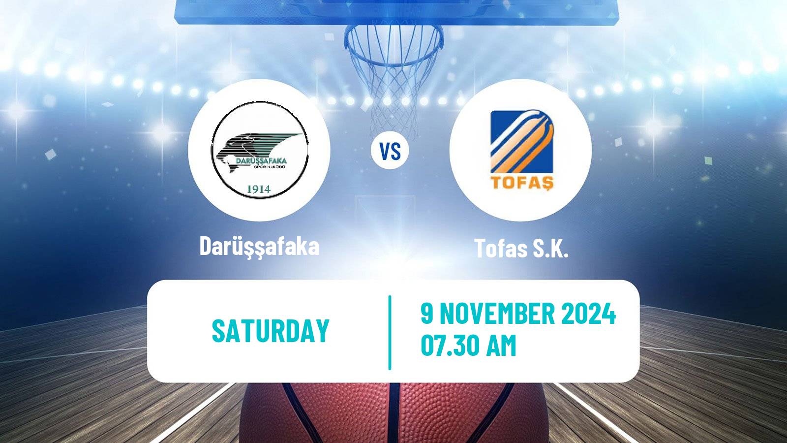 Basketball Turkish Basketball Super Ligi Darüşşafaka - Tofaş