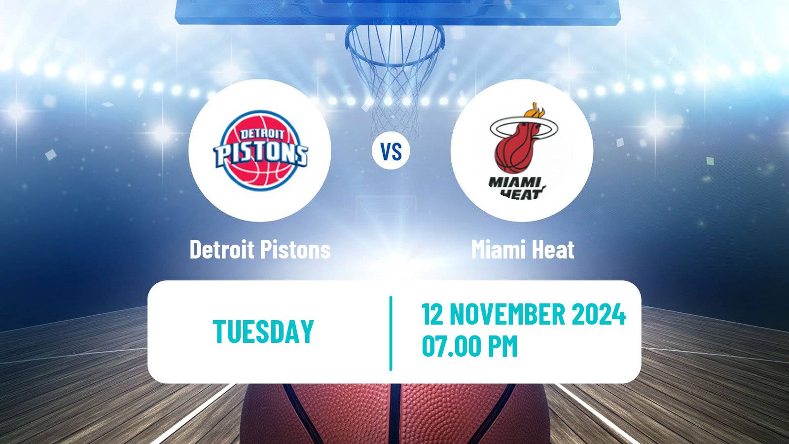 Basketball NBA Detroit Pistons - Miami Heat