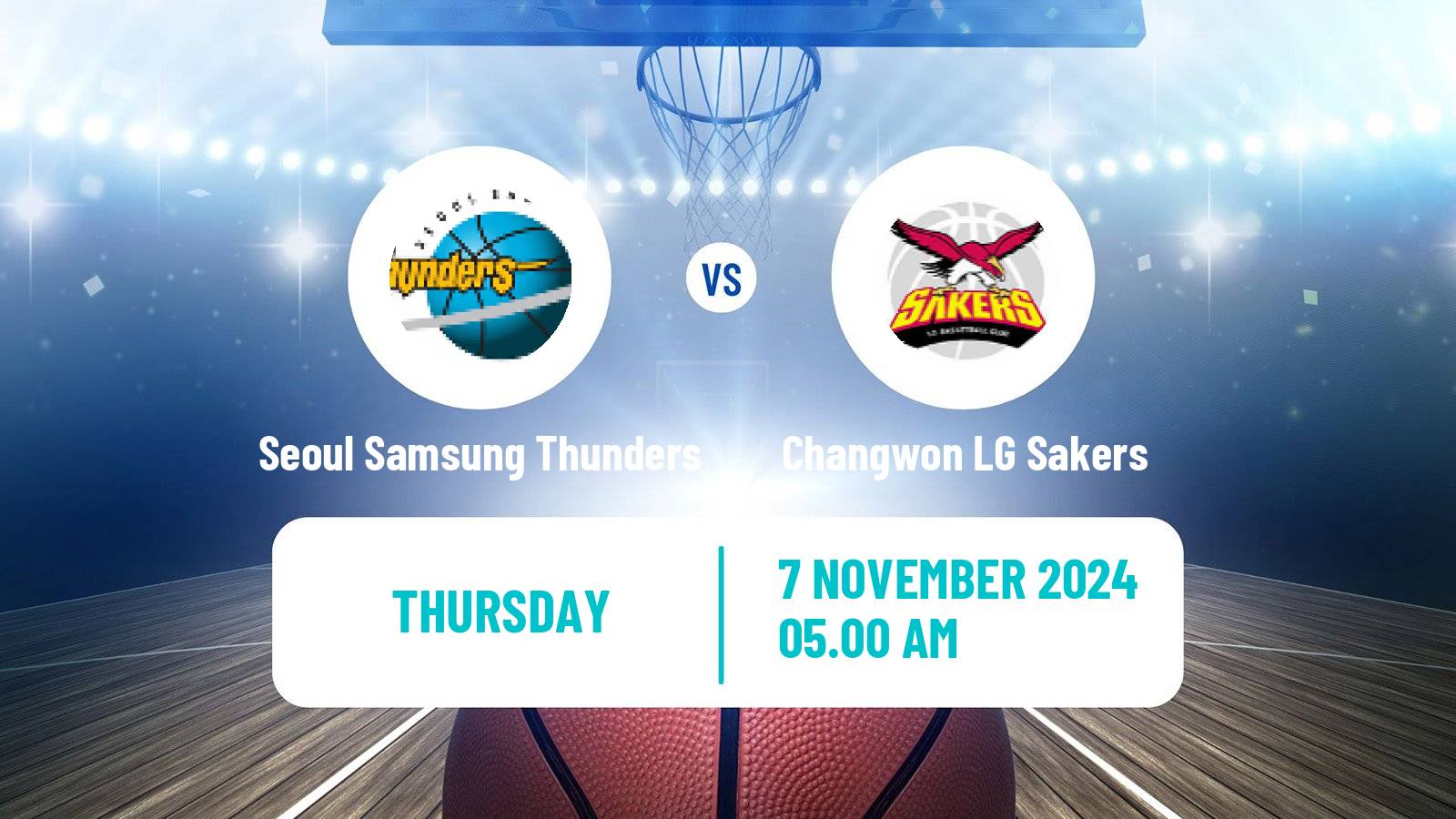 Basketball KBL Seoul Samsung Thunders - Changwon LG Sakers