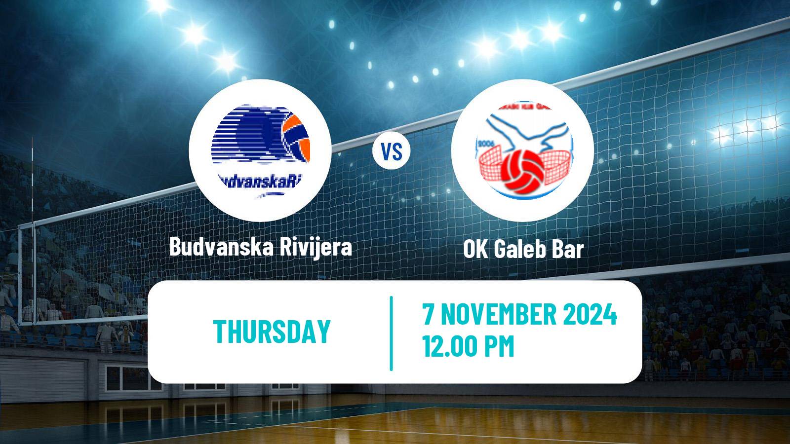 Volleyball Montenegrin Superliga Volleyball Budvanska Rivijera - Galeb Bar